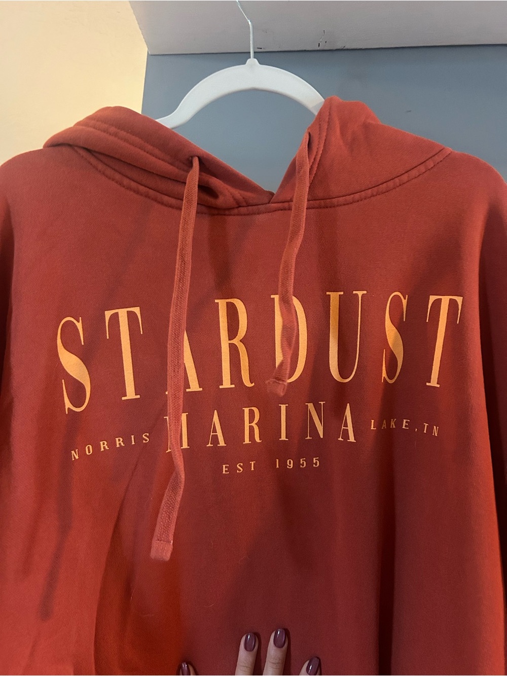 Stardust Marina Rust Pullover Hoodie - Women's Casual Sweatshirt